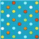 teal fabric with colourful polka dots by Robert Kaufman 1