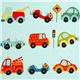 turquoise Riley Blake fabric car traffic fire engine 1
