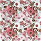 türkiser Riley Blake Flannell Stoff mit Blumen USA 2