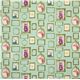 turquoise echino canvas fabric Frame owl giraffe deer 4