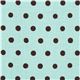 turquoise echino canvas fabric with brown polka dots 2