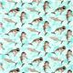 turquoise-white dolphin fabric Realizzato da Michael Miller  2