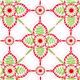 white Michael Miller Christmas fabric with flowers 1