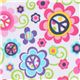 white Michael Miller Daisy Peace knit jersey fabric 1
