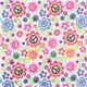 white Michael Miller Daisy Peace knit jersey fabric 2