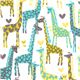 white Michael Miller fabric Giraffe Love heart turquoise 1