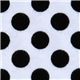 white Michael Miller knit fabric Ta Dot black polka dot 1