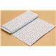 white Robert Kaufman organic fabric with brown and blue flowers 3