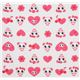 white big panda fabric with rosa hearts Japan 2