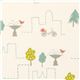 white birch organic fabric with city house tree fountain 1