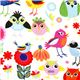 white bird and owl fabric by Timeless Treasures 1