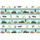 white car and airplane fabric for boys par Robert Kaufman 2