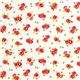 weißer Designer Stoff mit kleinen rosa Rosen Blumen 2