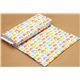 white elephant flannel fabric with flower and heart USA 3