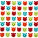 white fabric with colourful lions Realizzato da Robert Kaufman 2
