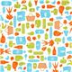 white fabric with groceries par Robert Kaufman 2