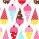 white fabric with ice cream cone Realizzato da Robert Kaufman 1