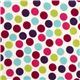 white flannel fabric colourful dots Realizzato da Robert Kaufman 2