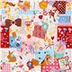 white kawaii fabric France animals sweets Japan 2