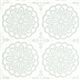 wei�er monaluna Bio-Stoff mit Ornamenten Blumen USA 1