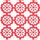 white monaluna organic fabric with red flowers USA 1
