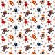 white organic fabric with robots de Robert Kaufman 2