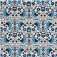 white oxford fabric with blue birds from Kokka Japan 2