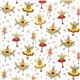 white pixies and fairies Christmas fabric de Michael Miller 2
