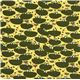 yellow Michael Miller fabric funny frogs and spiders 2
