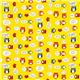 yellow designer fabric with school owl bravo A+ 2