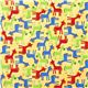yellow fabric with dotted horses par Robert Kaufman USA 2