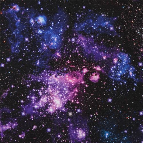 tessuto nero Robert Kaufman spazio Stargazers Digital Print Tessuto
