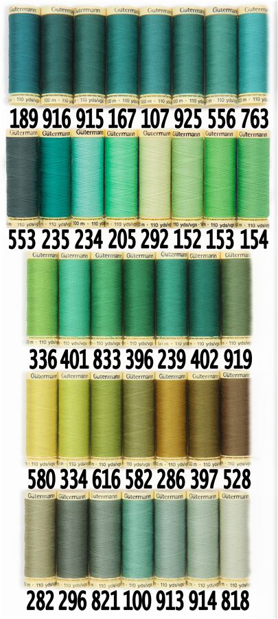 Fil à coudre Gutermann Sew-all 100 m vieux vert n° 553 2