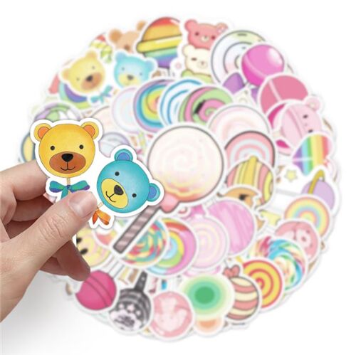 50 pcs unique lollipops sweets sticker designs confectionery diecut 3