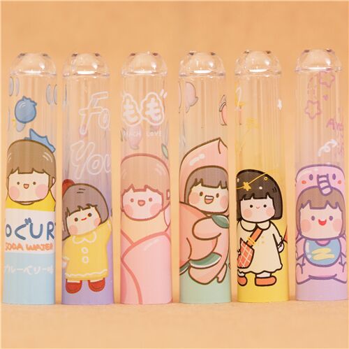 6 pack pencil caps pastel cute costumes child characters 2