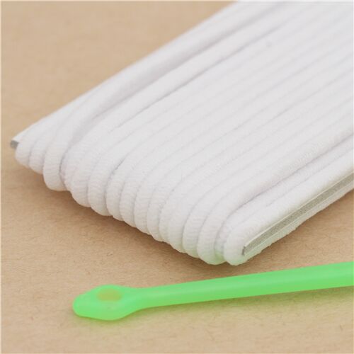 6m antibacterial white elastic cord from Japan 2