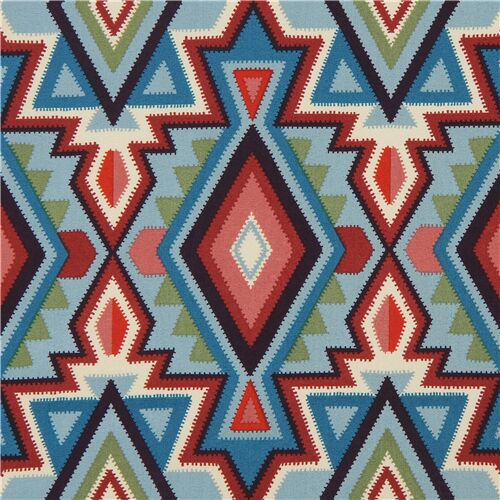 Alexander Henry brown aztec pattern fabric Fabric