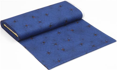 Remnant (34 x 112 cm) - Alexander Henry dark blue spider fabric 6