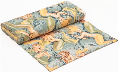 Rimanenza di (39 x 112 cm) - tessuto Alexander Henry sirene Sea Sirens 3