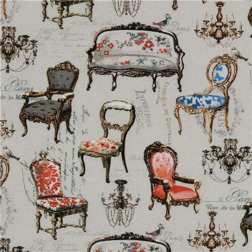 Silla Antigua Sofá Muebles Luis XV Tela