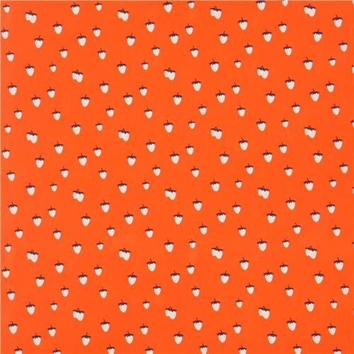 Fat Quarter (50 x 54 cm) - Art Gallery Fabrics dark orange strawberry pattern 2