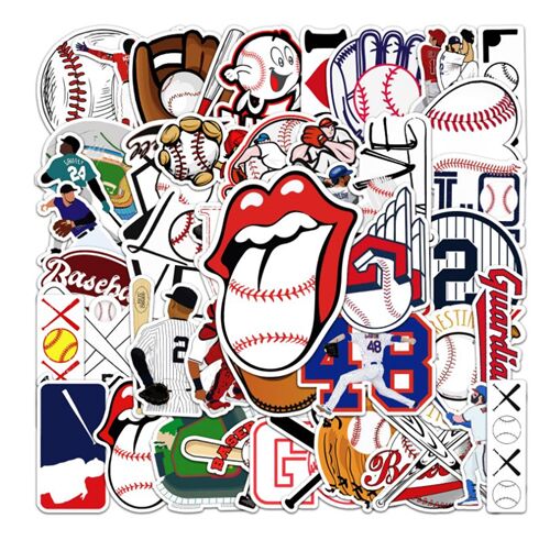 Baseball 50 pack dautocollants d�coup�s � lemporte-pi�ce 5