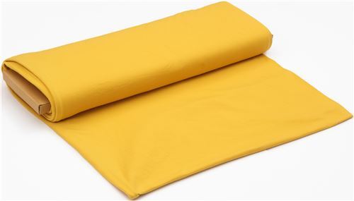 Chutes de tissu de (107 x 31 cm) - Tissu jersey bio Birch uni jaune moutarde 2