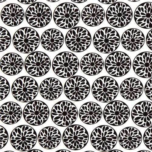 Black and white flower fabric par Robert Kaufman 2