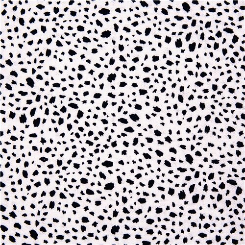 White Black Dot Dalmatian Spot Fabric