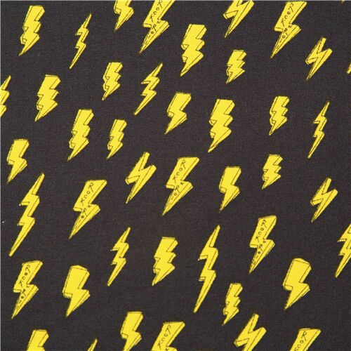 Tissu en coton noir Dear Stella avec des clairs sur le thme du Rock N Roll Tissu