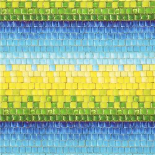 Tissu à carreaux bleu vert dégradé avec effet verre Tissu