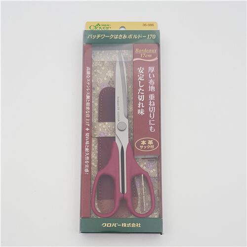 forbici da 17cm rosso bordeaux Clover dal Giappone  3