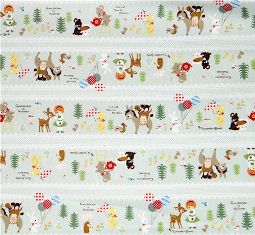 Bremen Town Musicians Push PIN X Kokka Fabric Japan 2