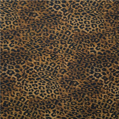 Resto de (17 x 112 cm) - Tela estampado animal manchas leopardo marrón Timeless Treasures 2